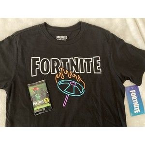 FORTNITE Shirt Bundle Lot BOYS YOUTH 2XL 18 SHIRT & Trading Pack 6 Cards New